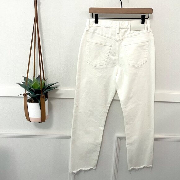 NWT Moussy MV Aurora Wide Straight Crop in White Size 26 - Picture 9 of 9